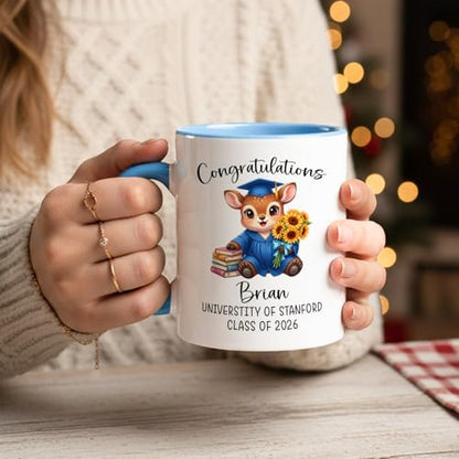 Deer Graduation Gifts For Animal Lovers | Customised Coffee Mug | 11 OZ