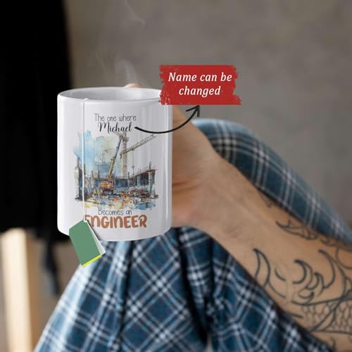 Construction Site With Custom Name | Customised Coffee Mug | 11 OZ