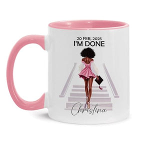 Elegant Girl Custom Name Date Graduation | Customised Coffee Mug | 11 OZ