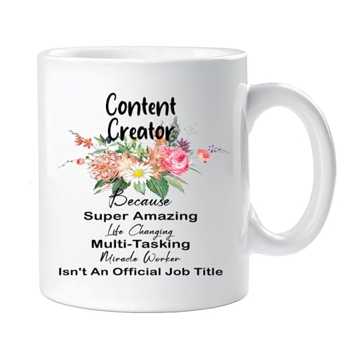 Content Creator Gift for Women Coworker | Ceramic Coffee Mug | 11 OZ