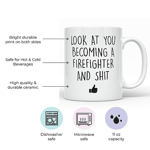 Future Firefighter Graduation for Men Fire | Ceramic Coffee Mug | 11 OZ