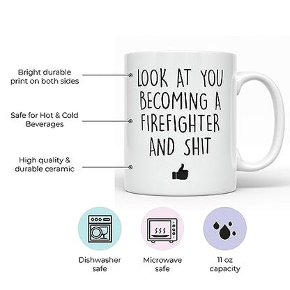 Future Firefighter Graduation for Men Fire | Ceramic Coffee Mug | 11 OZ