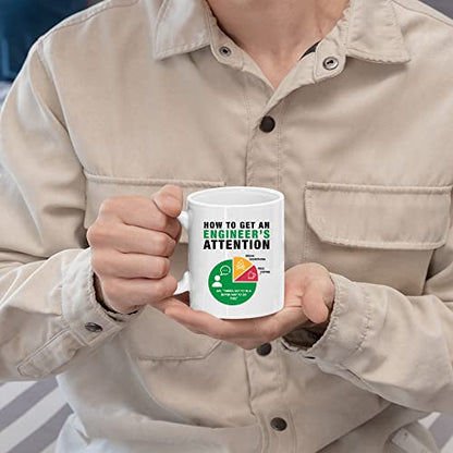 How To Get An Engineer s Attention Funny For | Ceramic Coffee Mug | 11 OZ