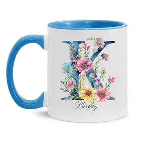 Personalized Name Monogrammed Accent Custom | Customised Coffee Mug | 11 OZ