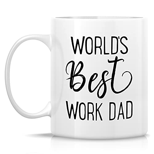 Funny World s Best Work Dad Goodbye Farewell | Ceramic Coffee Mug | 11 OZ