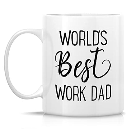 Funny World s Best Work Dad Goodbye Farewell | Ceramic Coffee Mug | 11 OZ