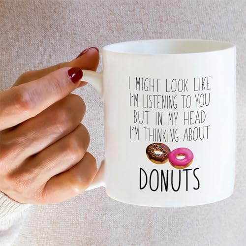 Funny Donut Lover Cute Gift or Humorous for | Ceramic Coffee Mug | 11 OZ