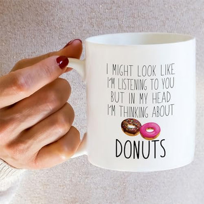 Funny Donut Lover Cute Gift or Humorous for | Ceramic Coffee Mug | 11 OZ