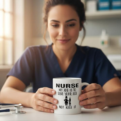 Funny Nurse Definition Cute Birthday Present | Ceramic Coffee Mug | 11 OZ