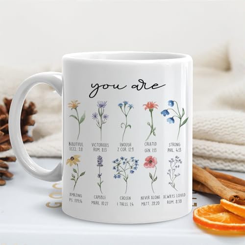 Christian Floral You Are Inspirational Bible | Ceramic Coffee Mug | 11 OZ