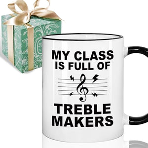 Funny Teacher Appreciation Gift for Music | Ceramic Coffee Mug | 11 OZ