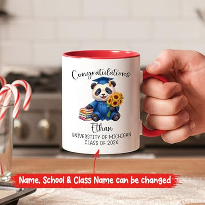 Congratulations Panda Grad Personalized | Customised Coffee Mug | 11 OZ