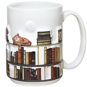 Full-Wrap Embossed 3D Book For Lovers Gifts | Ceramic Coffee Mug | 11 OZ