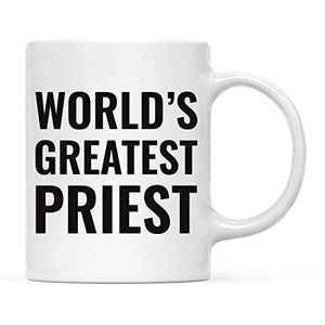 Gift for Men or Women World s Greatest Priest | Ceramic Coffee Mug | 11 OZ