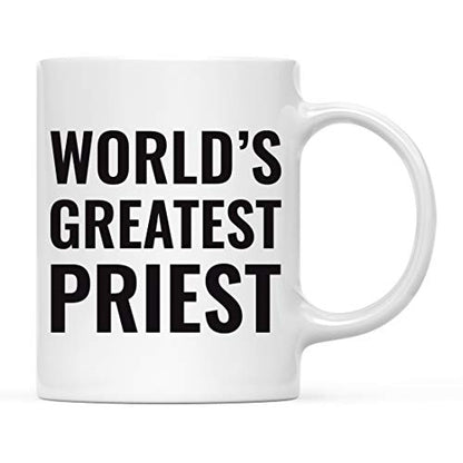 Gift for Men or Women World s Greatest Priest | Ceramic Coffee Mug | 11 OZ