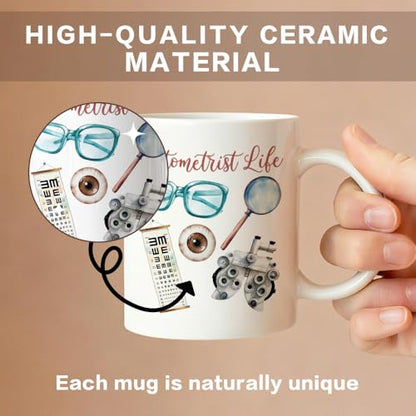 Optometrist Life Eye Doctor Glasses Chart | Ceramic Coffee Mug | 11 OZ