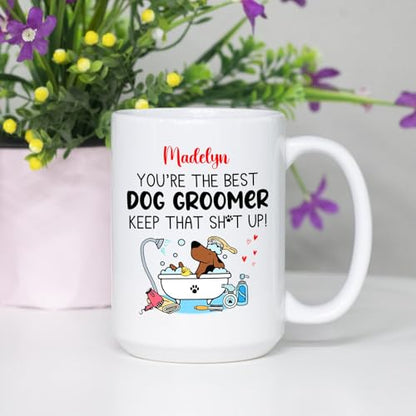 Personalized Dog Groomer Gift Custom Name | Customised Coffee Mug | 11 OZ
