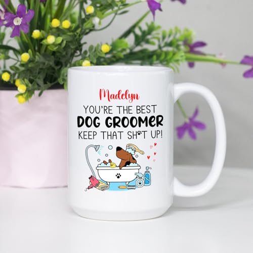 Personalized Dog Groomer Gift Custom Name | Customised Coffee Mug | 11 OZ