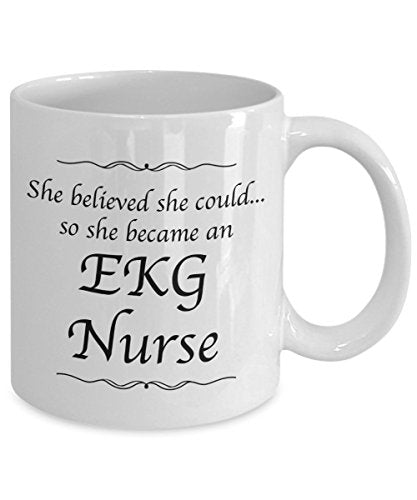 EKG Nurse Gifts She Believed Could Desk Decor | Ceramic Coffee Mug | 11 OZ