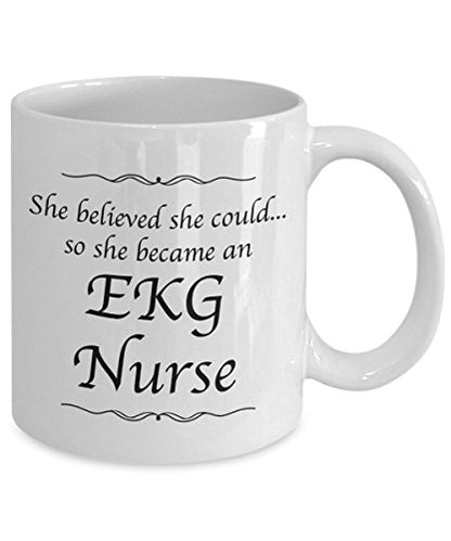 EKG Nurse Gifts She Believed Could Desk Decor | Ceramic Coffee Mug | 11 OZ