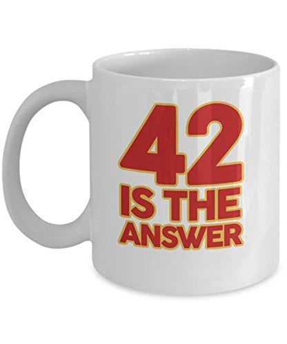 42 IS THE ANSWER Dont Panic Hitchhikers Guide | Ceramic Coffee Mug | 11 OZ