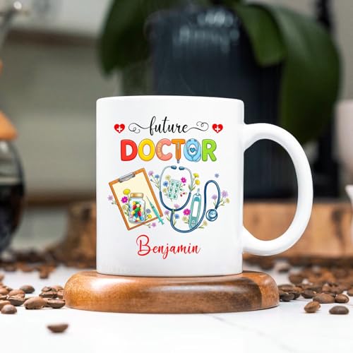Personalized Name Future Doctor Accent | Customised Coffee Mug | 11 OZ