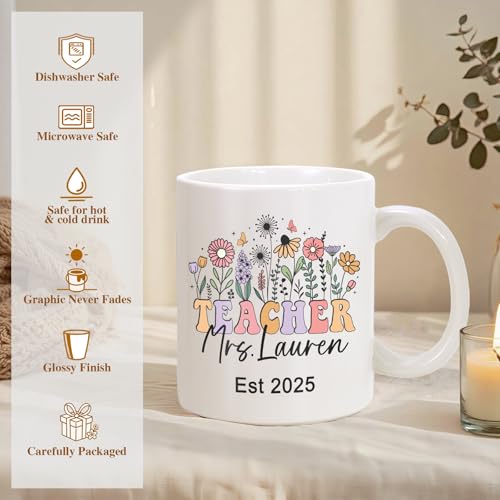 Elemtansy Personalized Teacher Appreciation | Customised Coffee Mug | 11 OZ