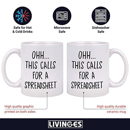 Funny for Office Excel Accountant Gifts This | Ceramic Coffee Mug | 11 OZ