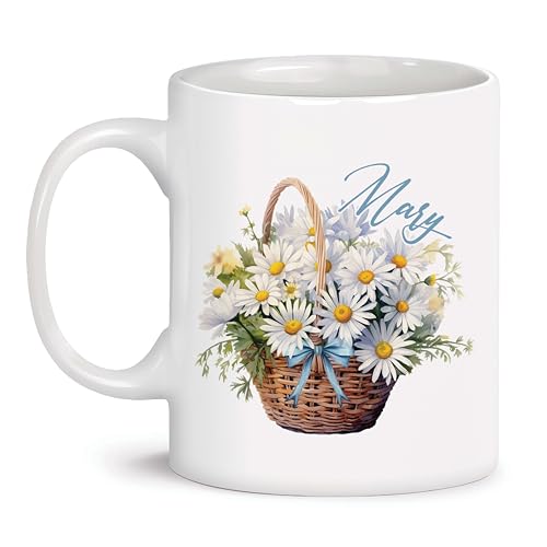 Unique Personalized Name Daisy Travel | Customised Coffee Mug | 11 OZ