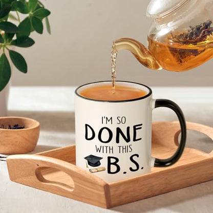 Shqiueos Funny College Graduation Gift for Her | Ceramic Coffee Mug | 11 OZ