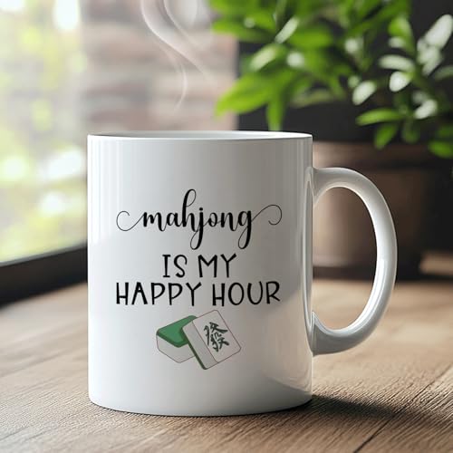 Mahjong Gifts Gift for Mah Jong Players Lovers | Ceramic Coffee Mug | 11 OZ