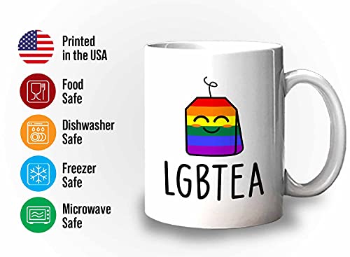 Bubble Hugs LGBT LGBTEA Lesbian LGBTQ | Ceramic Coffee Mug | 11 OZ