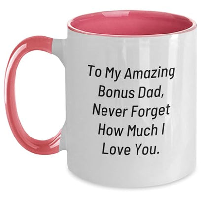 Funny Bonus Dad Gifts for Him Two Tone Gift | Ceramic Coffee Mug | 11 OZ