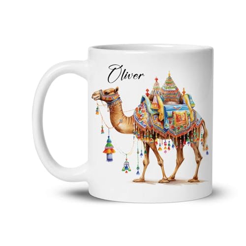 Custom Name Camel Personalized Pushkar Fair | Customised Coffee Mug | 11 OZ