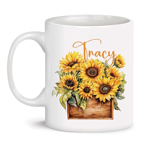 Thoughtful Customized Sunflowers Travel | Customised Coffee Mug | 11 OZ