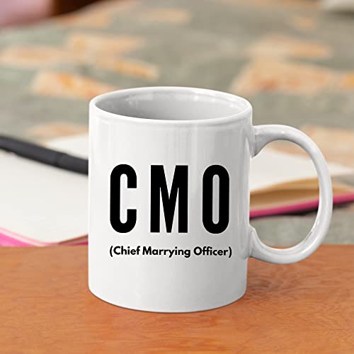 Chief Marrying Officer CMO Gift To Pastor | Ceramic Coffee Mug | 11 OZ