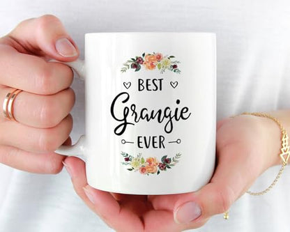 Best Grangie Ever Gift Birthday Mother s Day | Ceramic Coffee Mug | 11 OZ