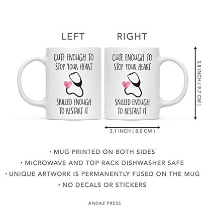 Graduation Gift Cute Enough to Stop Your Heart | Ceramic Coffee Mug | 11 OZ