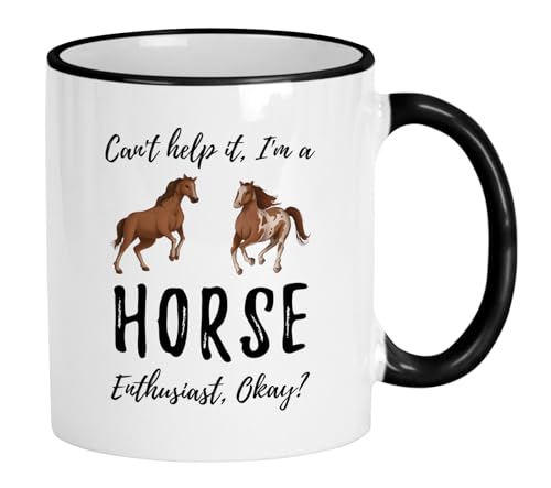 Horse Cute Horses Novelty Farm Cowboys Themed | Ceramic Coffee Mug | 11 OZ