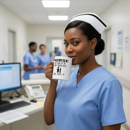 Funny Nurse Definition Cute Birthday Present | Ceramic Coffee Mug | 11 OZ