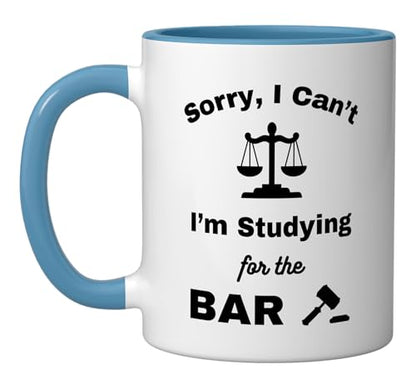I Can t Studying Bar Exam Law School Attorney | Ceramic Coffee Mug | 11 OZ