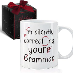 Funny Gift for English Teacher Birthday | Ceramic Coffee Mug | 11 OZ