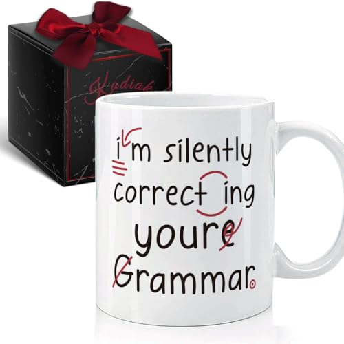 Funny Gift for English Teacher Birthday | Ceramic Coffee Mug | 11 OZ