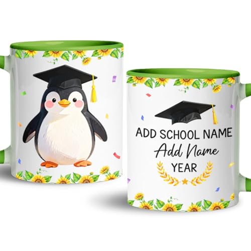 Custom Penguin Graduate Accent Congrats | Customised Coffee Mug | 11 OZ