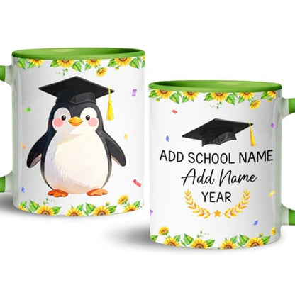 Custom Penguin Graduate Accent Congrats | Customised Coffee Mug | 11 OZ
