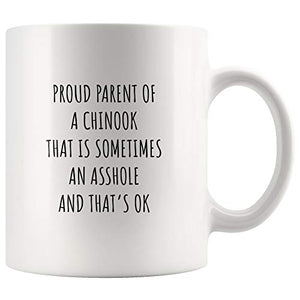 Chinook Dog Proud Parents Owner Gift | Ceramic Coffee Mug | 11 OZ