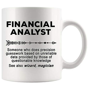 Financial Analyst Joke Gag Definition Meaning | Ceramic Coffee Mug | 11 OZ