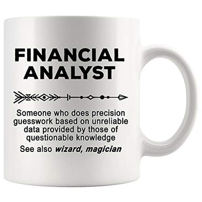 Financial Analyst Joke Gag Definition Meaning | Ceramic Coffee Mug | 11 OZ