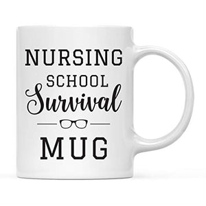 Graduation Gift Nursing School Survival 1-Pack | Ceramic Coffee Mug | 11 OZ