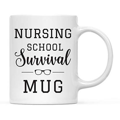 Graduation Gift Nursing School Survival 1-Pack | Ceramic Coffee Mug | 11 OZ